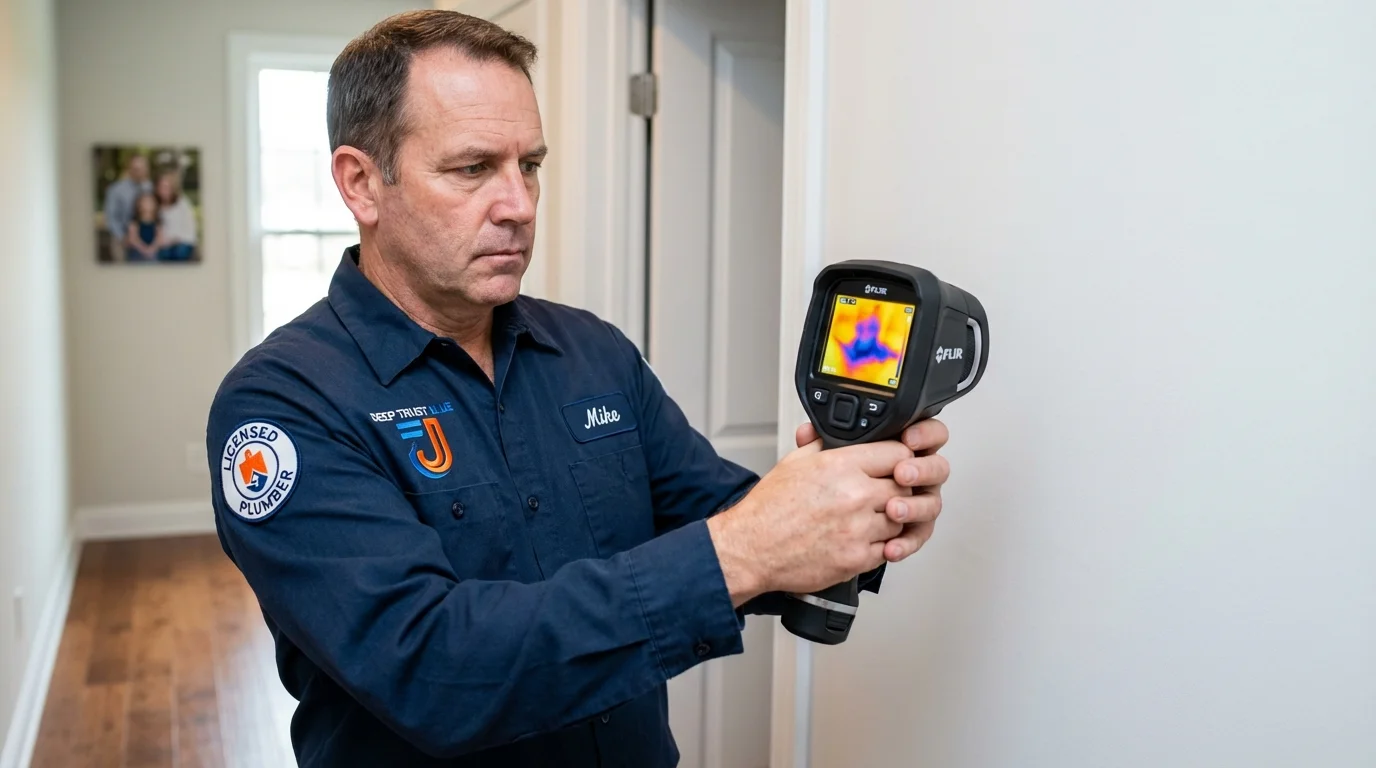 Thermal imaging leak detection by Johns Plumbing LLC in La Harpe